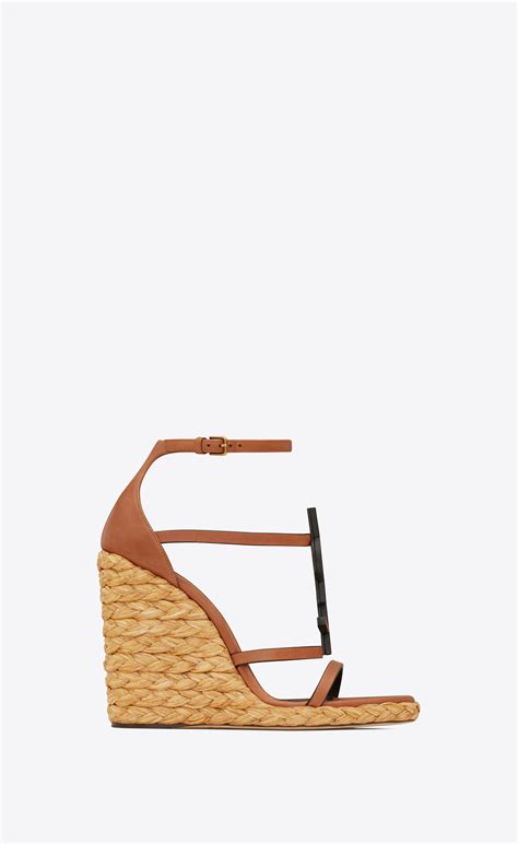 ysl cassandra wedge espadrilles|CASSANDRA WEDGE ESPADRILLES IN SMOOTH .